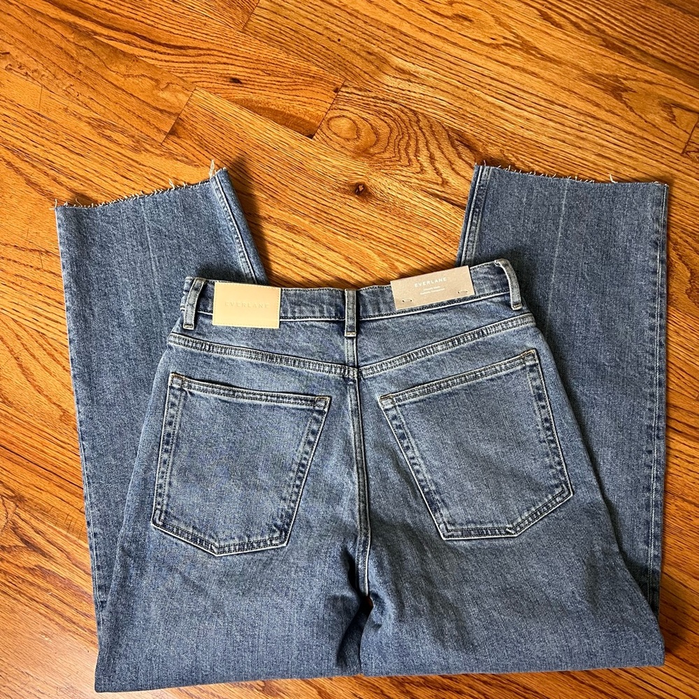 Everlane The Way High Women's Straight Leg Blue Jeans NWT - Picture 9 of 11